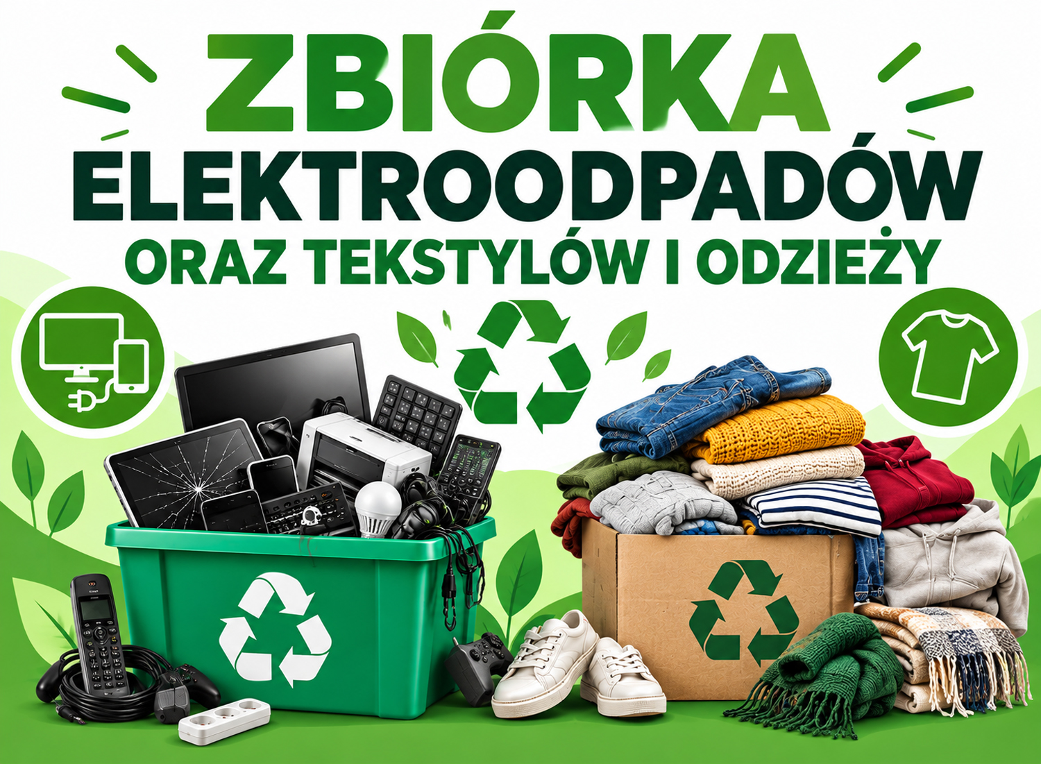Zbiórka elektroodpadów i tekstyliów